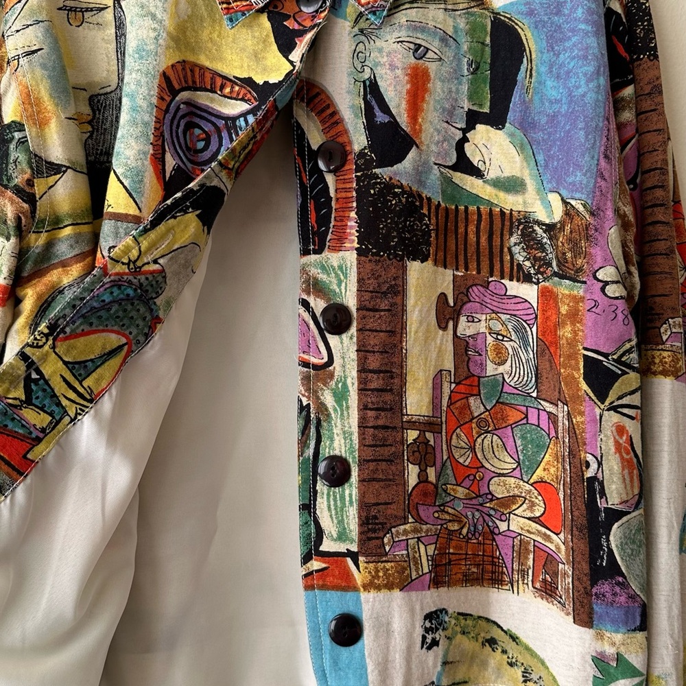 Vintage Kaktus Picasso Linen Jacket - M - Picture 7 of 16